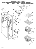FREEZER LINER PARTS Diagram and Parts List for KSRP22FSBT01  KitchenAid Refrigerator