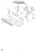 CABINET Diagram and Parts List for MH6110XBQ0  Whirlpool Microwave