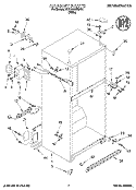 CABINET Diagram and Parts List for 3XARG457WP01  Whirlpool Refrigerator