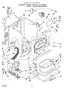 CABINET Diagram and Parts List for RGS7648EN3  Roper Dryer
