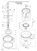 AGITATOR, BASKET AND TUB Diagram and Parts List for LSH9264HQ0  Whirlpool Washer