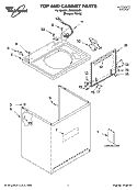 TOP AND CABINET PARTS Diagram and Parts List for LSQ8000LQ1  Whirlpool Washer