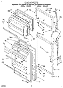 DOOR Diagram and Parts List for ET14JMYDW01  Whirlpool Refrigerator