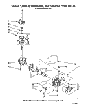 BRAKE, CLUTCH, GEARCASE, MOTOR & PUMP Diagram and Parts List for KAWE540WAL0  KitchenAid Washer
