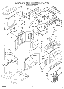 AIRFLOW AND CONTROL Diagram and Parts List for ACE124XD1  Whirlpool Air Conditioner