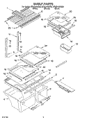 SHELF, OPTIONAL Diagram and Parts List for ET8CHKXKQ00  Whirlpool Refrigerator