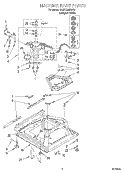 Part Location Diagram of 3350281 Whirlpool HANGER-DRAIN HOSE