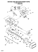 MOTOR AND ICE CONTAINER PARTS Diagram and Parts List for ID2GFGXRS01  Whirlpool Refrigerator