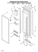 REFRIGERATOR DOOR Diagram and Parts List for GC5THGXLB00  Whirlpool Refrigerator