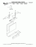 DOOR AND PANEL PARTS Diagram and Parts List for DU1301XTVT2  Whirlpool Dishwasher