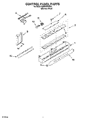 CONTROL PANEL PARTS Diagram and Parts List for KSSP48QMS01  KitchenAid Refrigerator