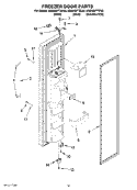 FREEZER DOOR PARTS Diagram and Parts List for KSRX22FTWH00  KitchenAid Refrigerator