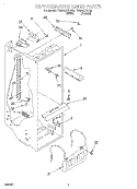 REFRIGERATOR LINER Diagram and Parts List for TS22AQXGW00  Whirlpool Refrigerator