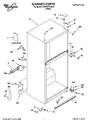 CABINET PARTS Diagram and Parts List for 5VET3DTKLQ03  Whirlpool Refrigerator
