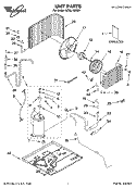 UNIT PARTS Diagram and Parts List for ACQL158XS0  Whirlpool Air Conditioner