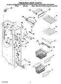 FREEZER LINER PARTS Diagram and Parts List for KSCS23FTBT00  KitchenAid Refrigerator