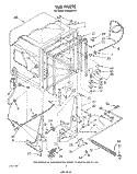 TUB, LITERATURE AND OPTIONAL Diagram and Parts List for DU6000XR1  Whirlpool Dishwasher