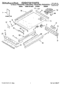 COOKTOP PARTS Diagram and Parts List for YKESA907PS02  KitchenAid Range