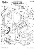 CABINET Diagram and Parts List for LGL8858DQ0  Whirlpool Dryer
