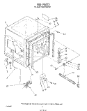 TUB Diagram and Parts List for GDP8700XTN1  Whirlpool Dishwasher