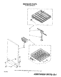 DISHRACK Diagram and Parts List for DU8100XT0  Whirlpool Dishwasher