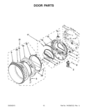 DOOR PARTS Diagram and Parts List for WGD9371YW1  Whirlpool Dryer