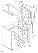DOOR Diagram and Parts List for 7MET18GKDN00  Whirlpool Refrigerator
