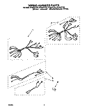 WIRING HARNESS, LIT/OPTIONAL Diagram and Parts List for RF366PXYN3  Whirlpool Range