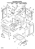 CHASSIS PARTS Diagram and Parts List for GR448LXPT2  Whirlpool Range