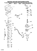 MOTOR AND ICE CONTAINER PARTS Diagram and Parts List for GS2SHEXNT02  Whirlpool Refrigerator