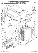 CABINET LINER AND DOOR PARTS Diagram and Parts List for KUIS18PNJB5  KitchenAid Ice Maker