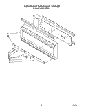 CONTROL FRAME AND KNOB Diagram and Parts List for KEMS376TWH2  KitchenAid Microwave Oven Combo