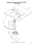 COMPOMENT SHELF AND LATCH Diagram and Parts List for KEMS377XBL0  KitchenAid Microwave Oven Combo