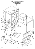 TUB ASSEMBLY Diagram and Parts List for DU900PCDQ2  Whirlpool Dishwasher