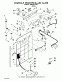 CONTROLS AND REAR PANEL PARTS Diagram and Parts List for 7MWTW9115YW0  Whirlpool Washer