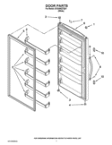 DOOR PARTS Diagram and Parts List for EV200NZTQ01  Whirlpool Freezer