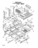 SHELF, LITERATURE Diagram and Parts List for KTRI18KAAL11  Whirlpool Refrigerator