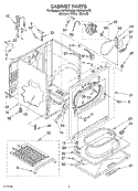 CABINET Diagram and Parts List for KGYS850JT2  KitchenAid Dryer