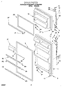 DOOR Diagram and Parts List for RT16VKXDN01  Roper Refrigerator