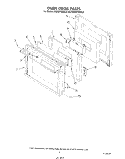 OVEN DOOR Diagram and Parts List for KEBS176SBL2  KitchenAid Wall Oven