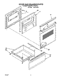 DOOR AND DRAWER Diagram and Parts List for FES340YL1  Whirlpool Range