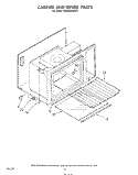 CABINET AND HINGE Diagram and Parts List for KEMI300SBL0  KitchenAid Microwave Oven Combo
