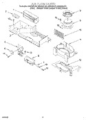 AIR FLOW Diagram and Parts List for MH8150XJT0  Whirlpool Microwave