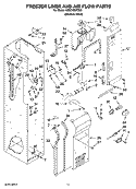 FREEZER LINER AND AIR FLOW PARTS Diagram and Parts List for KSSC48QTS00  KitchenAid Refrigerator
