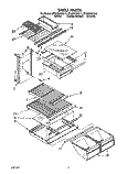 SHELF Diagram and Parts List for ET20ZKXZW10  Whirlpool Refrigerator