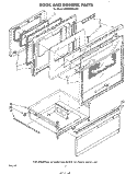 DOOR AND DRAWER Diagram and Parts List for KERS500SWB0  KitchenAid Range