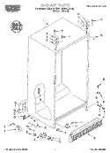 CABINET Diagram and Parts List for RS25AQXFW00  Roper Refrigerator