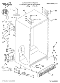 CABINET, LITERATURE Diagram and Parts List for 2VED27TKW00  Whirlpool Refrigerator