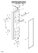 FREEZER DOOR Diagram and Parts List for 6GD25DCXHW02  Whirlpool Refrigerator