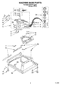 MACHINE BASE PARTS Diagram and Parts List for 7MLSR5132JQ4  Whirlpool Washer